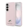 Husă spate magnetică Karl Lagerfeld din piele PU granulată K&amp;amp;CH Heads pentru Samsung Galaxy S26+ roz