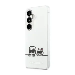 Husă spate magnetică Karl Lagerfeld IML K&amp;amp;CH Peekaboo Logo pentru Samsung Galaxy S26, albă