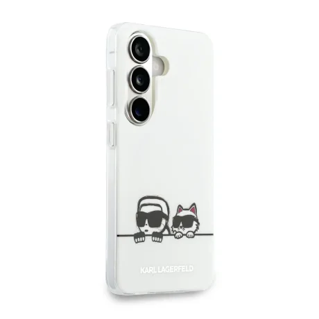 Husă spate magnetică Karl Lagerfeld IML K&amp;amp;CH Peekaboo Logo pentru Samsung Galaxy S26+, albă