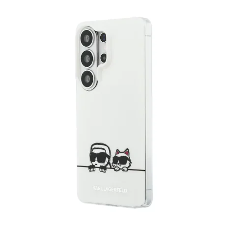 Husă spate magnetică Karl Lagerfeld IML K&amp;amp;CH Peekaboo Logo pentru Samsung Galaxy S26 Ultra, albă
