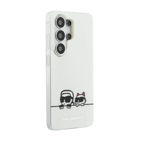 Husă spate magnetică Karl Lagerfeld IML K&amp;amp;CH Peekaboo Logo pentru Samsung Galaxy S26 Ultra, albă