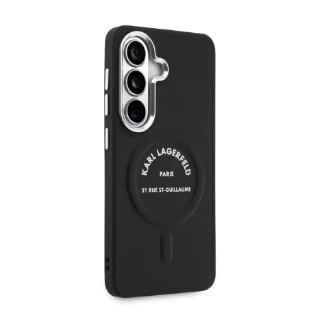 Husă spate magnetică Karl Lagerfeld PU RSG Logo pentru Samsung Galaxy S26, neagră