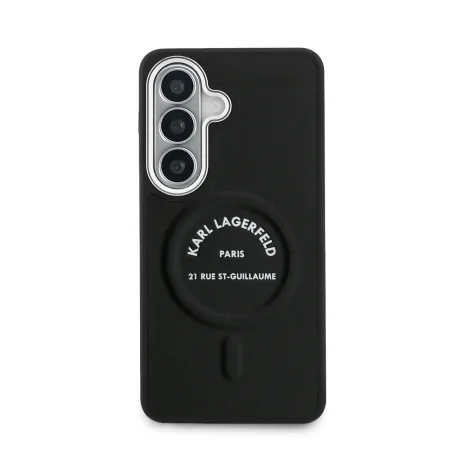 Husă spate magnetică Karl Lagerfeld PU RSG Logo pentru Samsung Galaxy S26, neagră