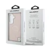 Husă spate magnetică Karl Lagerfeld PU RSG Logo pentru Samsung Galaxy S26, roz