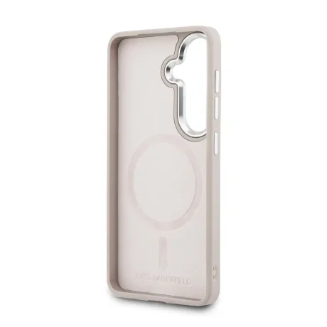 Husă spate magnetică Karl Lagerfeld PU RSG Logo pentru Samsung Galaxy S26, roz