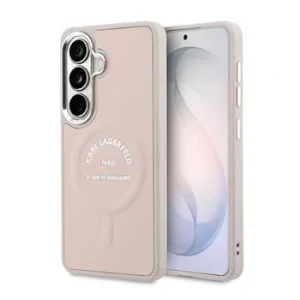 Husă spate magnetică Karl Lagerfeld PU RSG Logo pentru Samsung Galaxy S26, roz