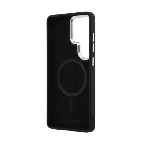 Husă spate magnetică Karl Lagerfeld PU RSG Logo pentru Samsung Galaxy S26 Ultra, neagră