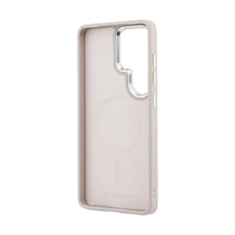 Husă spate magnetică Karl Lagerfeld PU RSG Logo pentru Samsung Galaxy S26 Ultra, roz