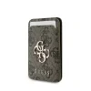 Portofel Guess 4G Metal Logo MagSafe Card slot cu suport, maro