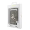 Portofel Guess 4G Metal Logo MagSafe Card slot cu suport, maro