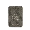Portofel Guess 4G Metal Logo MagSafe Card slot cu suport, maro