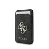 Portofel Guess 4G Metal Logo MagSafe Card slot cu suport, negru