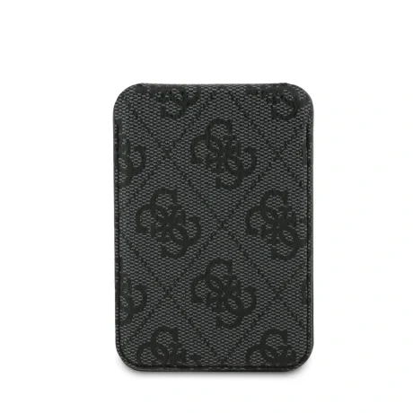 Portofel Guess 4G Metal Logo MagSafe Card slot cu suport, negru