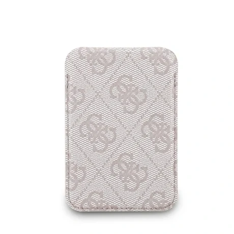 Portofel Guess 4G Metal Logo MagSafe Card slot cu suport, roz