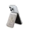 Portofel Guess 4G Metal Logo MagSafe Card slot cu suport, roz