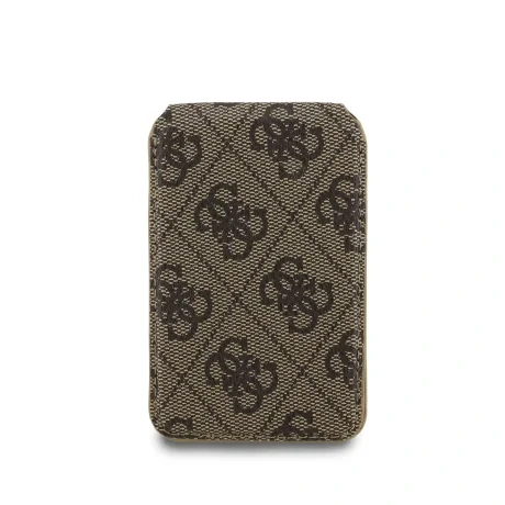 Portofel Guess PU 4G Mirror MagSafe cu slot pentru carduri și suport, maro