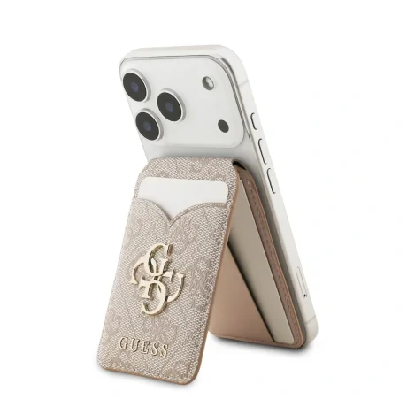 Portofel Guess PU 4G Mirror MagSafe cu slot pentru carduri și suport, roz