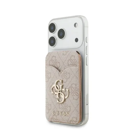 Portofel Guess PU 4G Mirror MagSafe cu slot pentru carduri și suport, roz
