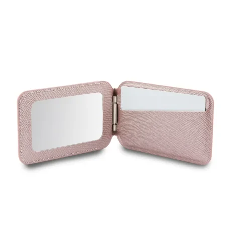 Portofel Karl Lagerfeld Mirror MagSafe cu suport, roz