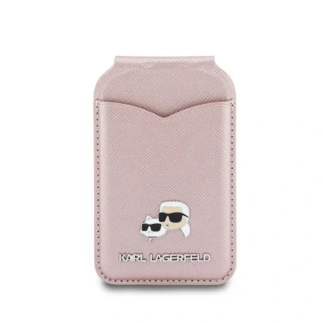 Portofel Karl Lagerfeld Mirror MagSafe cu suport, roz