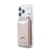 Portofel Karl Lagerfeld Mirror MagSafe cu suport, roz