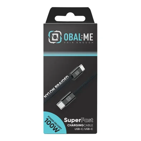 AMBALAJ: Cablu împletit ME Super Fast USB-C/USB-C 100W 1m Negru