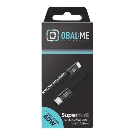 AMBALAJ: Cablu împletit ME Super Fast USB-C/USB-C 60W 1m Negru