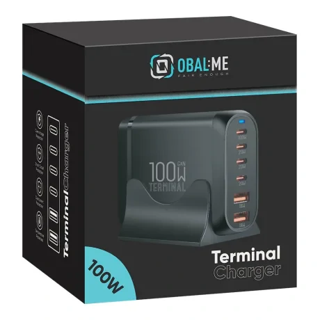 AMBALAJ: Încărcător de birou ME Terminal GaN 4C2A 100W Negru
