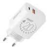 AMBALAJ: Încărcător de călătorie ME USB-A + USB-C 20W Alb