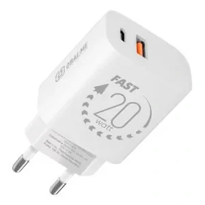 AMBALAJ: Încărcător de călătorie ME USB-A + USB-C 20W Alb