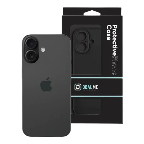 Carcasă OBAL:ME mată TPU pentru Apple iPhone 17, neagră