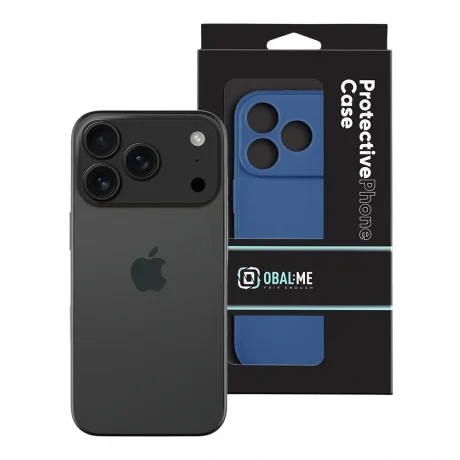 Carcasă OBAL:ME mată TPU pentru Apple iPhone 17 Pro, albastru închis