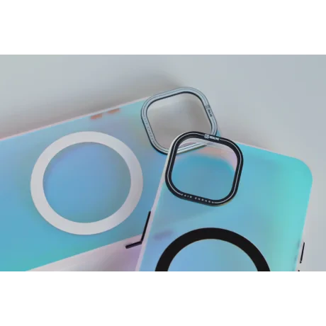 Husă OBAL:ME HoloMag pentru Apple iPhone 17 Pro, albă