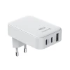 SWISSTEN FOLDABLE TRAVEL CHARGER FoldCHARGE GaN 2x USB-C 65W + 1x USB-A 18W QC WHITE