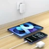 SWISSTEN FOLDABLE TRAVEL CHARGER FoldCHARGE GaN 2x USB-C 65W + 1x USB-A 18W QC WHITE