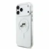 Husa spate Karl Lagerfeld IML K&amp;CH Heads Metal Frame MagSafe pentru iPhone 18 Pro Max - Alb