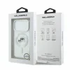Husa spate Karl Lagerfeld IML K&amp;CH Heads Metal Frame MagSafe pentru iPhone 18 Pro - Alb