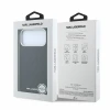 Husa spate Karl Lagerfeld PU Grained Allover Semi Wrap Magsafe pentru iPhone 18 Pro - Negru