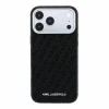 Husa spate Karl Lagerfeld PU Grained Allover Semi Wrap Magsafe pentru iPhone 18 Pro - Negru