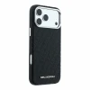 Husa spate Karl Lagerfeld PU Grained Allover Semi Wrap Magsafe pentru iPhone 18 Pro Max - Negru