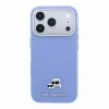 Husa spate Karl Lagerfeld PU Grained Semi Wrap K&amp;CH Heads Magsafe pentru iPhone 18 Pro - Albastru