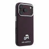 Husa spate Karl Lagerfeld PU Grained Semi Wrap K&amp;CH Heads Magsafe pentru iPhone 18 Pro - Visiniu