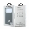Husa spate Karl Lagerfeld PU Grained Semi Wrap K&amp;CH Heads Magsafe pentru iPhone 18 Pro Max - Negru