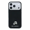 Husa spate Karl Lagerfeld PU Grained Semi Wrap K&amp;CH Heads Magsafe pentru iPhone 18 Pro Max - Negru