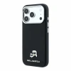Husa spate Karl Lagerfeld PU Grained Semi Wrap K&amp;CH Heads Magsafe pentru iPhone 18 Pro Max - Negru