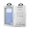 Husa spate Karl Lagerfeld PU Grained Semi Wrap K&amp;CH Heads Magsafe pentru iPhone 18 Pro Max - Albastru
