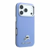 Husa spate Karl Lagerfeld PU Grained Semi Wrap K&amp;CH Heads Magsafe pentru iPhone 18 Pro Max - Albastru