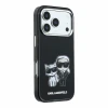 Husa spate Karl Lagerfeld PU Semi Wrap Smooth Sketch Bodies Magsafe pentru iPhone 18 Pro - Negru