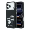 Husa spate Karl Lagerfeld PU Semi Wrap Smooth Sketch Bodies Magsafe pentru iPhone 18 Pro - Negru