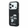 Husa spate Karl Lagerfeld PU Semi Wrap Smooth Sketch Bodies Magsafe pentru iPhone 18 Pro - Negru